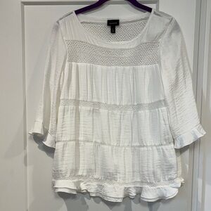 Who what wear White Textured Blouse